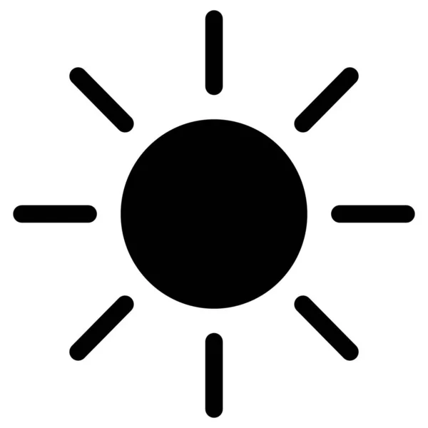 Иконка Солнца Черном Модный Векторный Летний Символ Дизайна Сайта Веб — стоковый вектор
