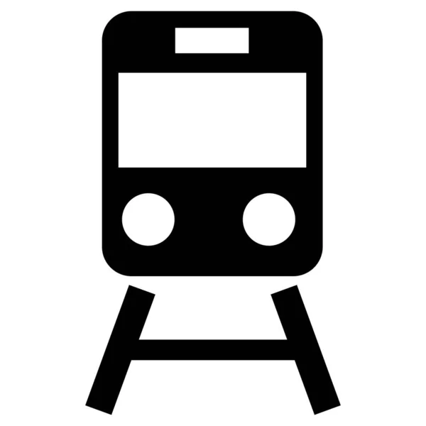 Tåg Ikon Symbol Vektor Isolerad Vit Bakgrund — Stock vektor