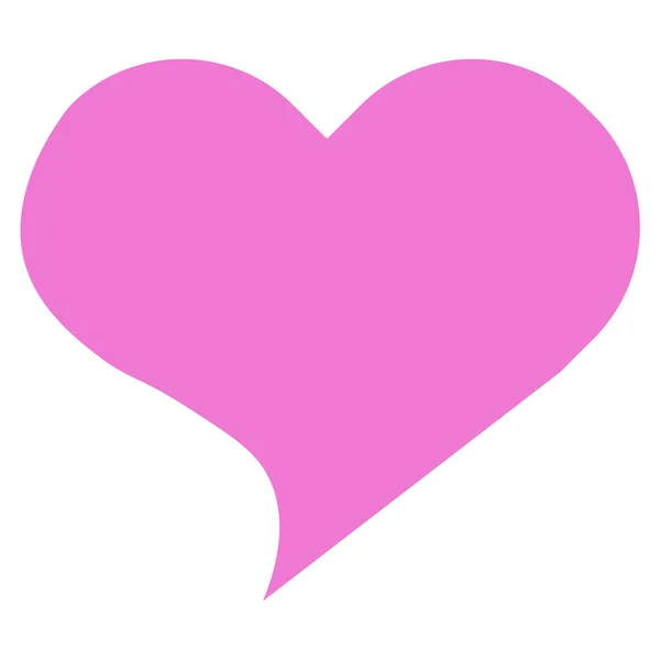 Pink Heart Icon Trendy Style Valentines Day Symbol Love — Stock Vector