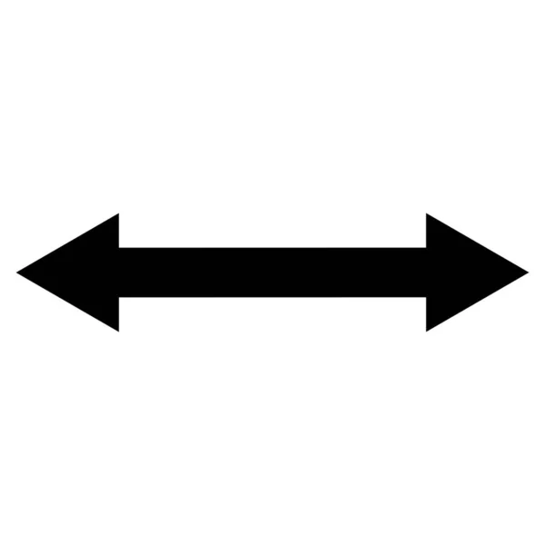 Dubbel Pil Ikon Vektor Två Sidopil Symbol — Stock vektor