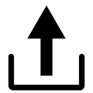 Beyaz arkaplanda izole edilmiş simge vektör illüstrasyonu yükle .