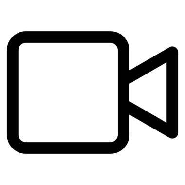 Video simgesi vektörü. Video kamera simgesi. Film tabelası. Sinema