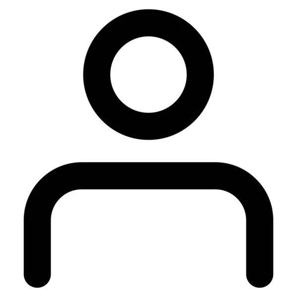 Zeile Benutzersymbol Trendigen Stil Isoliert Auf Weißem Hintergrund Profilsymbol — Stockvektor
