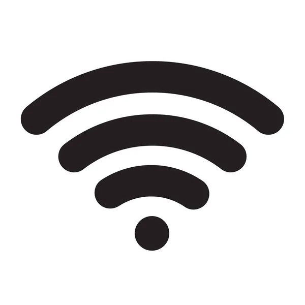 Wifi Symbolvektor Drahtloses Internet Zeichen Symbol Für Entfernten Internetzugang — Stockvektor