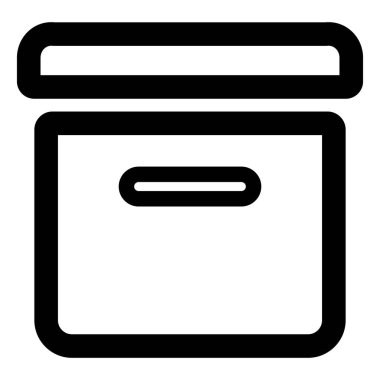 Mobil konsept ve web tasarımı için ofis kutusu simgesi vektörü. Kutu arşivi simgesi