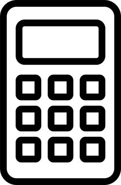 Hesap makinesi simgesi, matematik simgesi. Eğitim illüstrasyonu web, logo, mobil uygulama, UI, UX için kullanılabilir