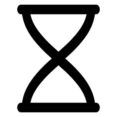 Kum saati simgesi vektör çizimi beyaz arkaplanda izole edildi