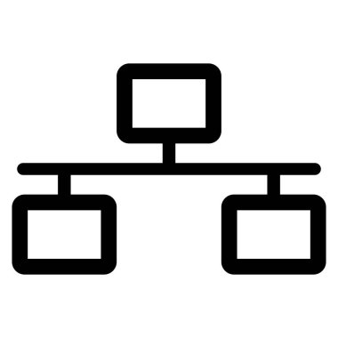 Bir takım cihazlar. bilgisayar ağı simgesi. Beyaz arkaplanda vektör illüstrasyonu.
