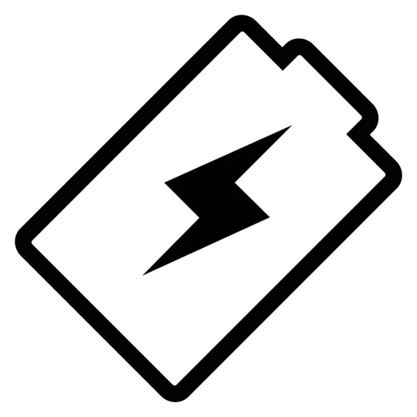 Λογότυπο Διανύσματος Φορτιστή Μπαταρίας Απομονωμένο Λευκό Φόντο — Διανυσματικό Αρχείο