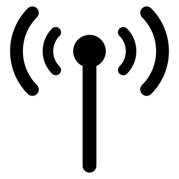 Wireless Network Icon Broadcast Icon Antenna Symbol Vector — Stock Vector