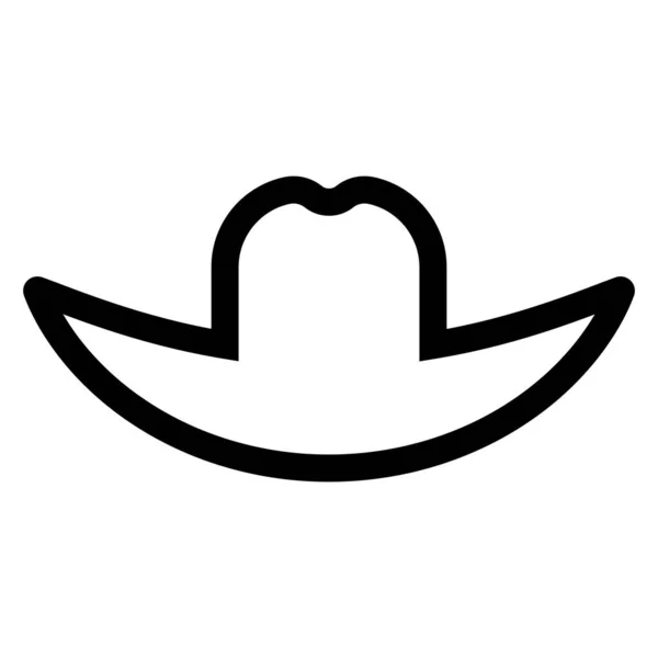 Icona Cappello Cowboy Icona Stetson Cappello Arte Vettoriale Icona Applicazioni — Vettoriale Stock