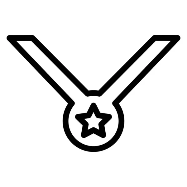 Icône Médaille Récompense Icône Vecteur Icône Médaille Avec Étoile Pour — Image vectorielle