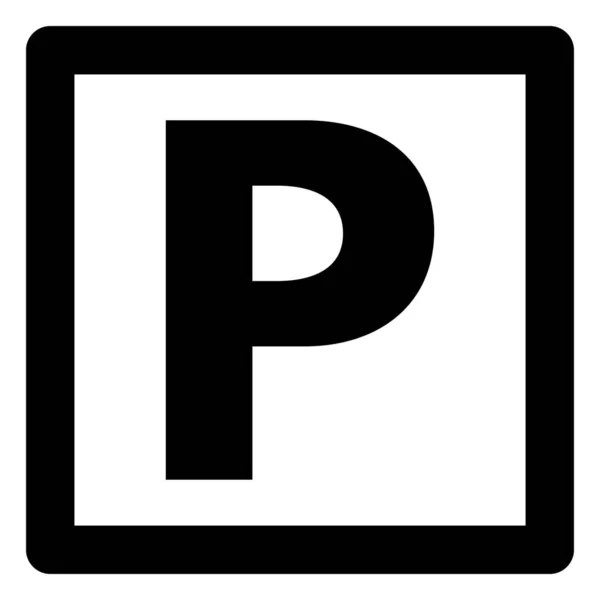在白色背景上隔离的停车场图标标识行设计 矢量说明 — 图库矢量图片