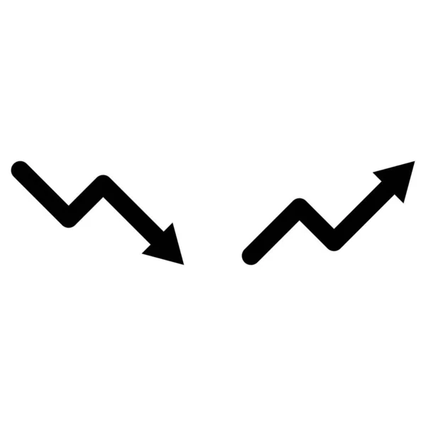 Tendance Haut Bas Des Icônes Vecteur Icône Flèche Montant Descendant — Image vectorielle