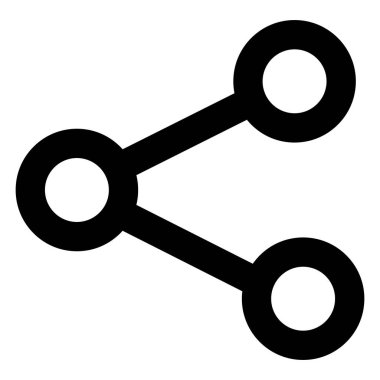 Beyaz arkaplanda izole edilmiş simgeyi paylaş. Grafik ve web tasarımı için modern simgeyi paylaş