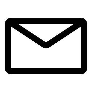 E- posta simgesi. Zarf posta simgesi. Mesaj gönderme sembolü. Vektör illüstrasyonu