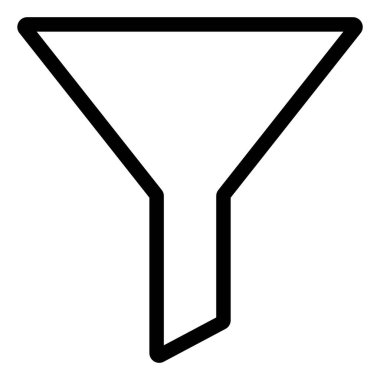 Herhangi bir amaç için simge vektörünü filtrele. filtre huni işareti