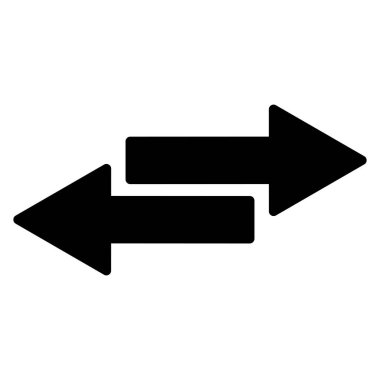 Değişim simgesi vektörü. Beyaz arkaplanda aktarım simgesi izole edildi