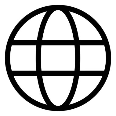 Dünya ikonu. Dünya çapında bir sembol. Web simgesi vektör illüstrasyonuna git