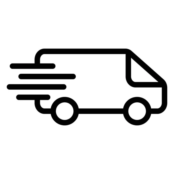 Snabb Leverans Lastbil Ikon Vektor Illustration För Appar Och Webbplatser — Stock vektor