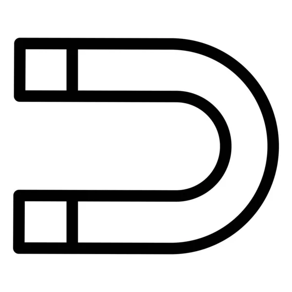 Symbol Ikony Magnetu Izolované Bílém Pozadí — Stockový vektor