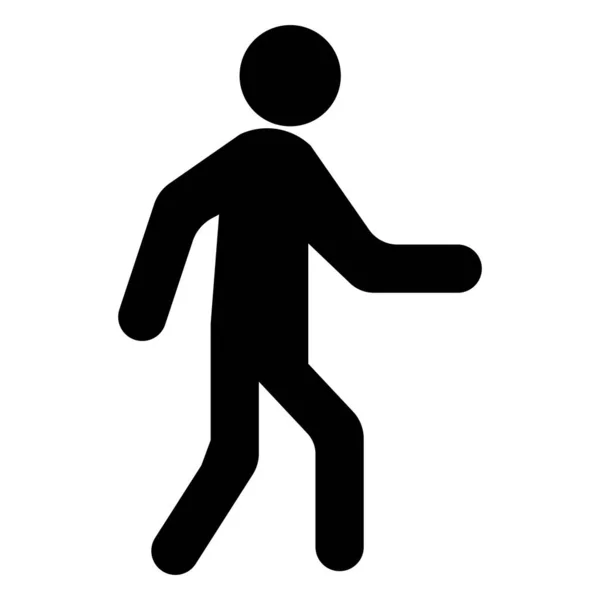Ikona Chodzącej Osoby Chodzący Człowiek Symbol Ludzi Ilustracja Wektora — Wektor stockowy