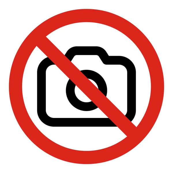 Fotografia Ícone Proibido Proibição Sem Ícone Câmera Não Sinal Fotografia — Vetor de Stock