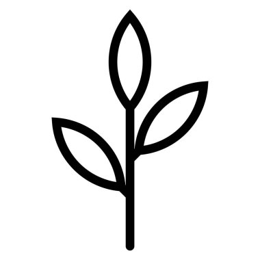 bitki simgesi vektörü. Yaprak doğa ikonu. Tohum ikonu. ağaç işareti