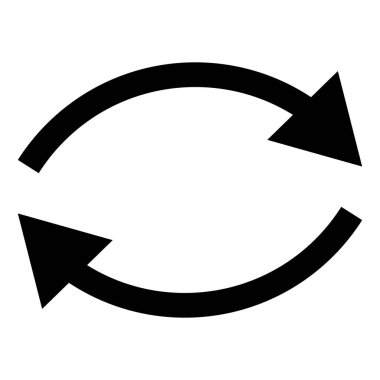 Tersine simge. Simgeyi değiştir, beyaz arkaplanda değiş tokuş işareti. Simgeyi tekrarla