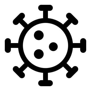 Coronavirus ikonu. Bakteri hücre simgesi. Covid-2019 simgesi. Virüs simgesi