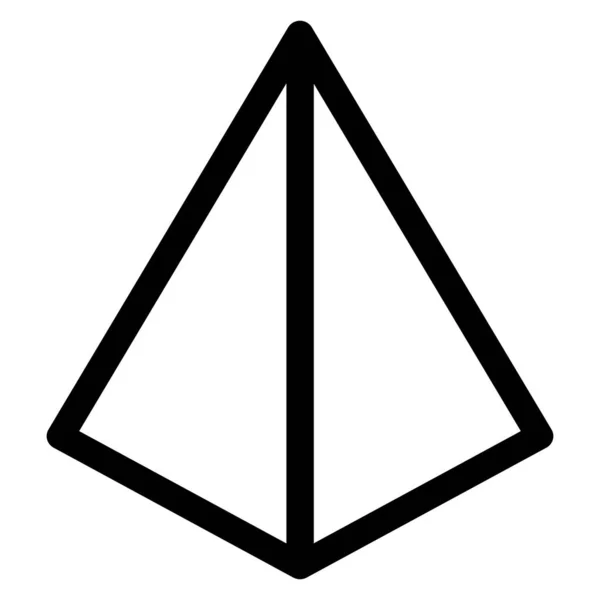 Икона Призмы Геометрические Фигуры Треугольная Пирамида — стоковый вектор