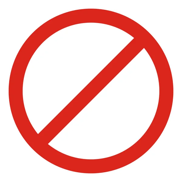 Žádná Značka Omezení Vstupu Zakazuji Vektor Ikon Červená Ikona Zákazu — Stockový vektor