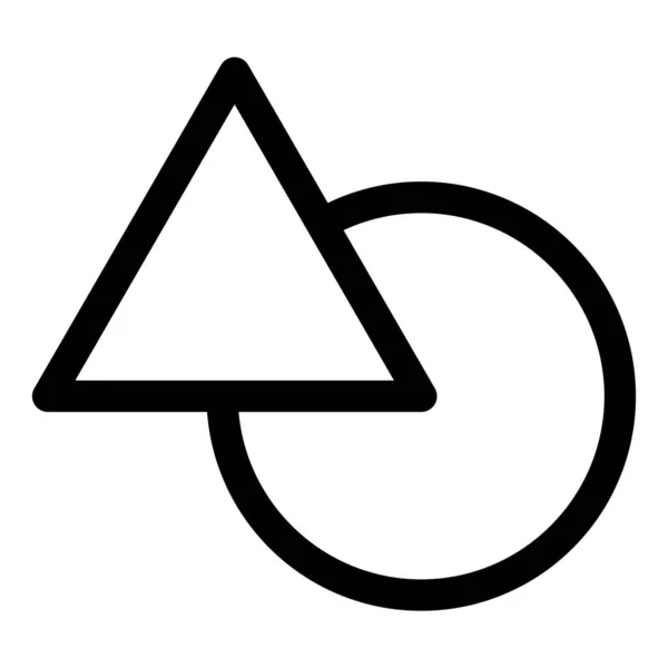 Trojúhelník Kruh Logo Vektor Ilustrace Ikon Obrazců — Stockový vektor