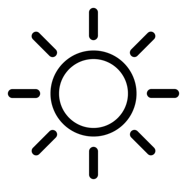 Ήλιος Διάνυσμα Εικονίδιο Καλοκαιρινό Στυλ Εικονίδιο Φωτεινότητας Εικόνα Καλοκαιρινού Ήλιου — Διανυσματικό Αρχείο