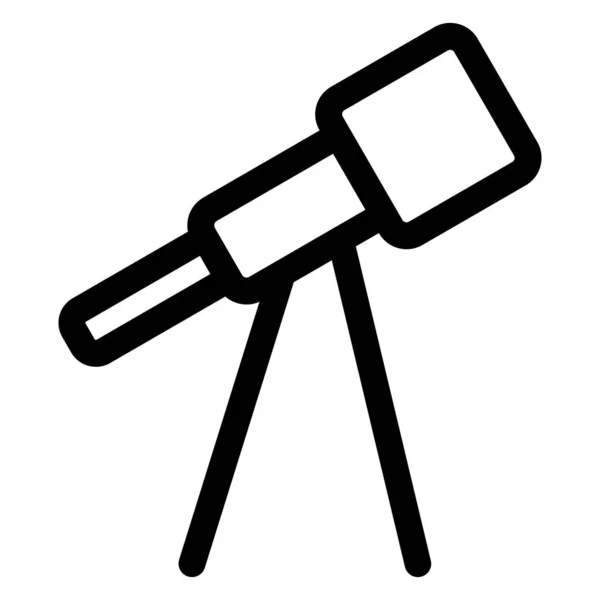 望远镜图标矢量 空间和天文学 放大符号 — 图库矢量图片