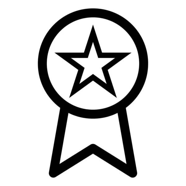 Vecteur Icône Qualité Supérieure Insigne Médaille Attribution Avec Icône Étoile — Image vectorielle