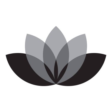 Nilüfer çiçeği sembolü. Uyum simgesi. Çiçek ikonu vektör illüstrasyonu. spa simgesi