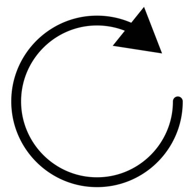 Simge vektörünü yeniden başlat. Simge vektörünü yeniden yükle. Döndürme simgesi. Simgeyi tazele. Sembolü tekrar oynat