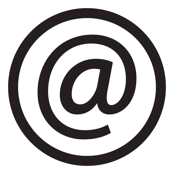 Mail Symbol Значок Векторе Круга Иконка Связи — стоковый вектор