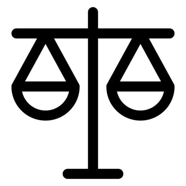 Gerechtigkeitssymbole Gesetzesmaßstabsikone Vektorillustration Waagezeichen — Stockvektor