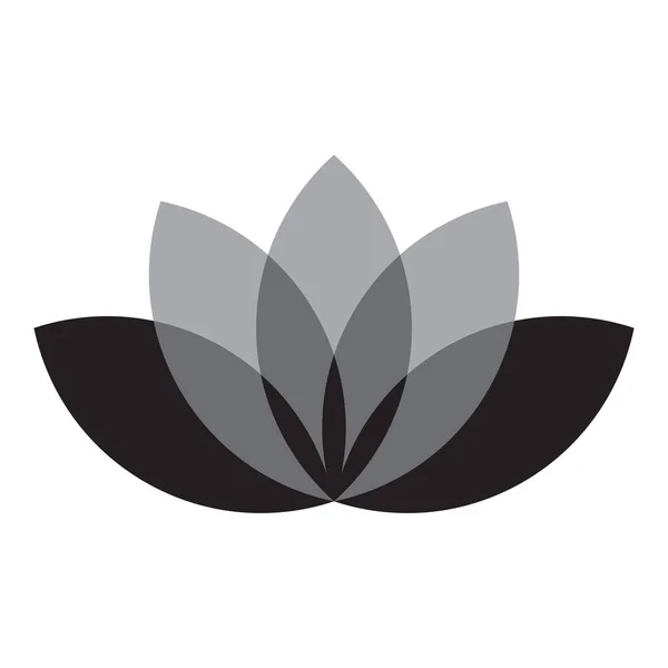 Символ Цветка Лотоса Значок Гармонии Векторная Иллюстрация Цветочных Значков Икона — стоковый вектор