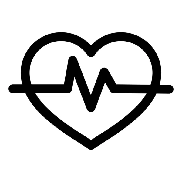 Ikona Tlukotu Srdce Návrh Vektorové Ikony Loga Srdečního Pulsu — Stockový vektor