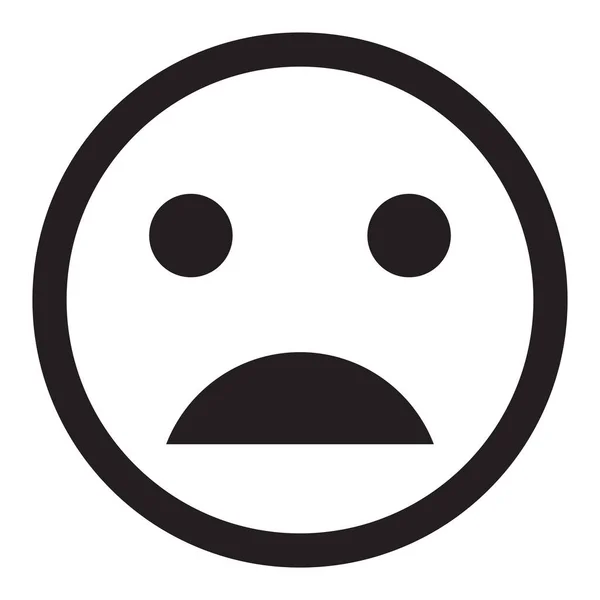 Símbolo Triste Vetor Ícone Símbolo Face Emoção — Vetor de Stock