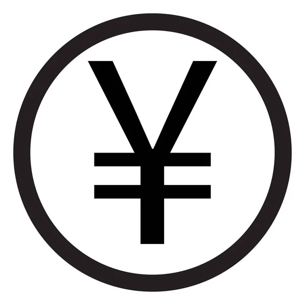 Yen Símbolo Moneda Yen Japonés Icono Moneda Vector — Vector de stock
