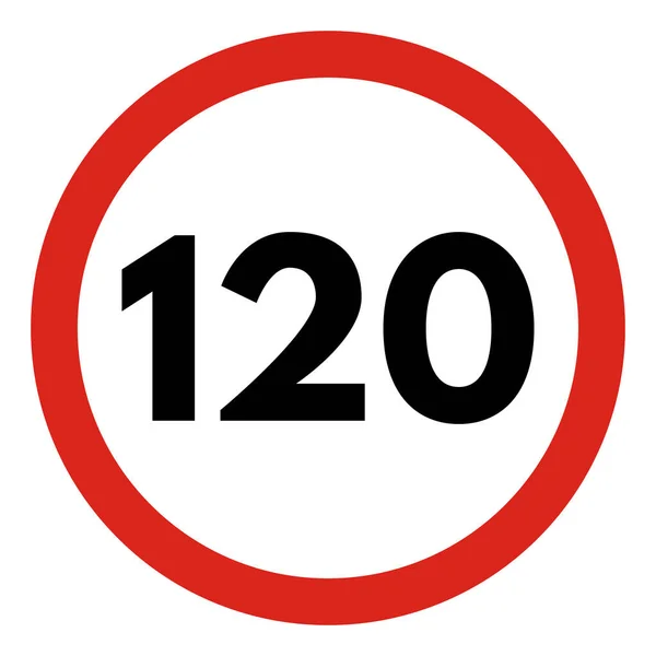 Icône Signalisation 120 Vitesses Panneaux Signalisation Vectoriels Panneau Routier 120 — Image vectorielle