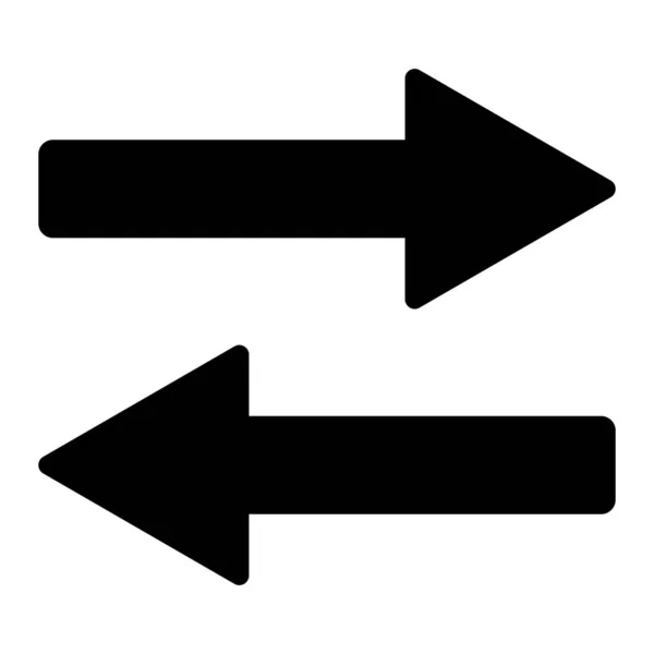 传输图标向量 交换图标 右箭头在白色背景下隔离 — 图库矢量图片