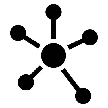 Beyaz arkaplanda izole edilmiş iş ağı simgesi vektörü