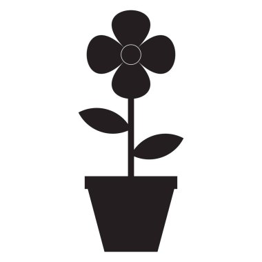 Esrar simgesi vektöründe moda biçiminde çiçek