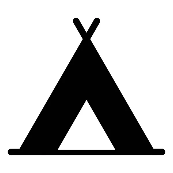 Значок Палатки Вывеска Палатки Вектор Значка Туристической Палатки — стоковый вектор