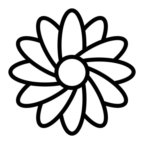 Daisy Flower Icon Vector Isolated White Background — Stock Vector